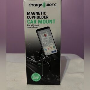 Black Magnetic Cupholder Car Mount